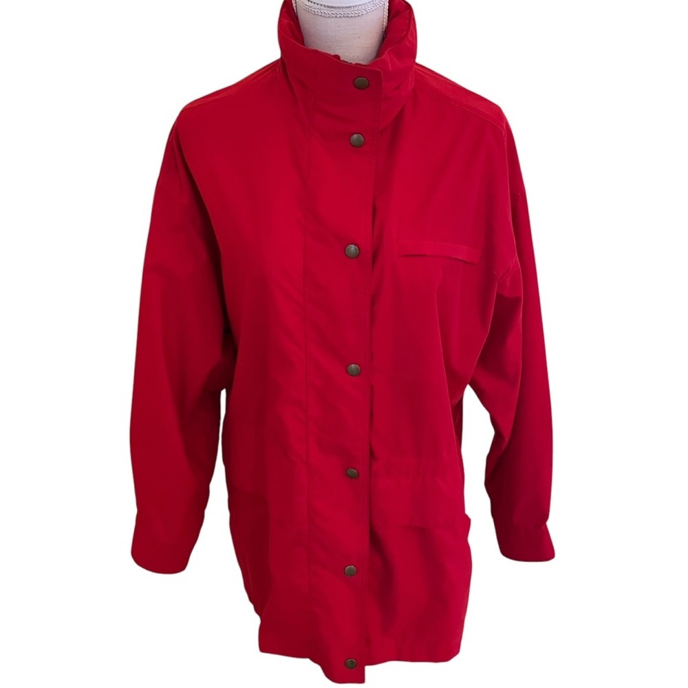 Nordstrom Red Vintage Zip Front Lightweight Jacket LP